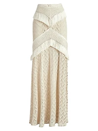 Samba Crochet Fringe Maxi Skirt