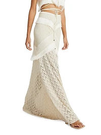 Samba Crochet Fringe Maxi Skirt