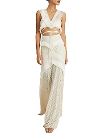 Samba Crochet Fringe Maxi Skirt