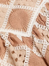 Bossa Crochet Tiered Minidress