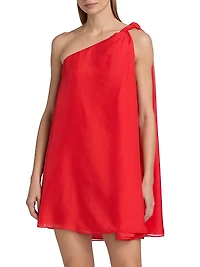 Rodite Chiffon Braided Belt Minidress