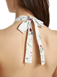 Winstop Floral Cotton Poplin Halterneck Top