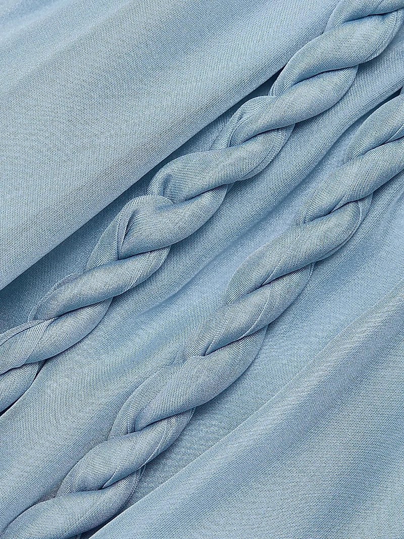 Dany Chiffon Braided Belt Midi-Dress