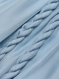 Dany Chiffon Braided Belt Midi-Dress