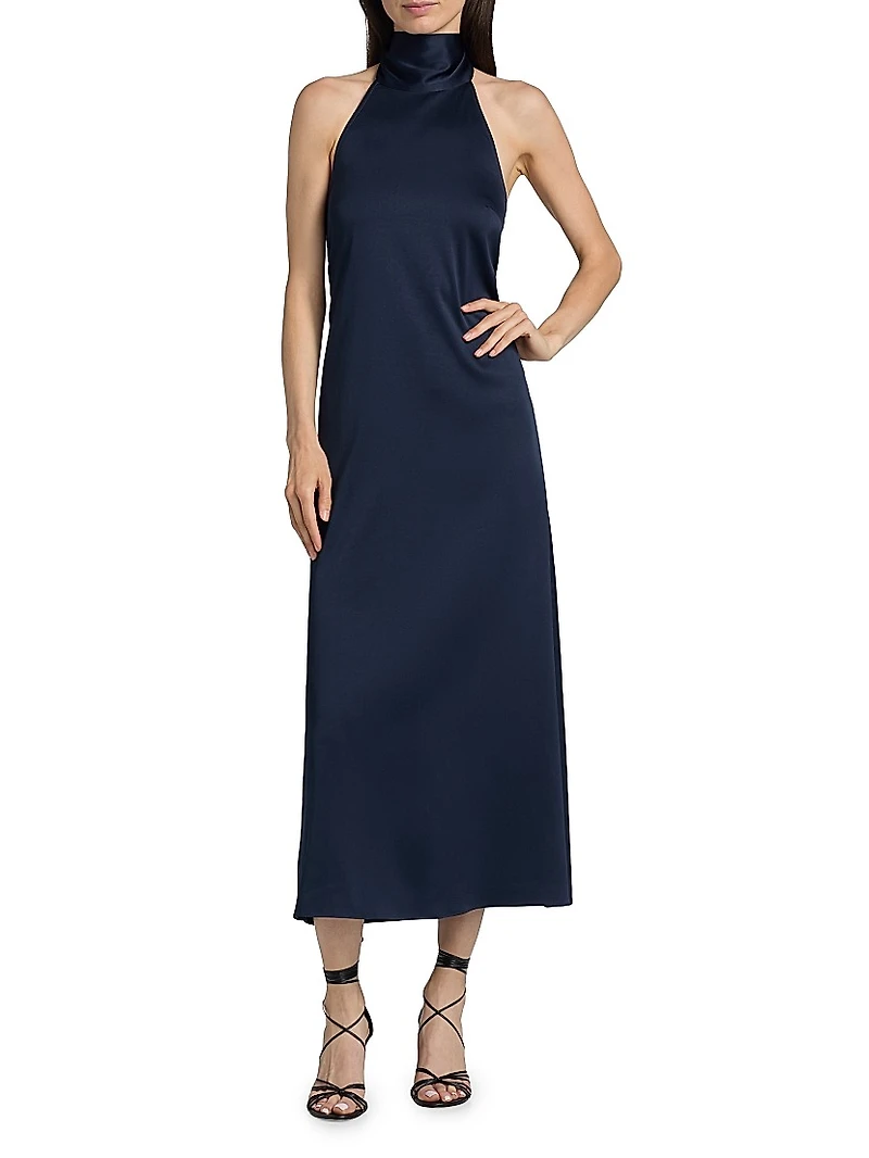 Meera Satin Midi-Dress