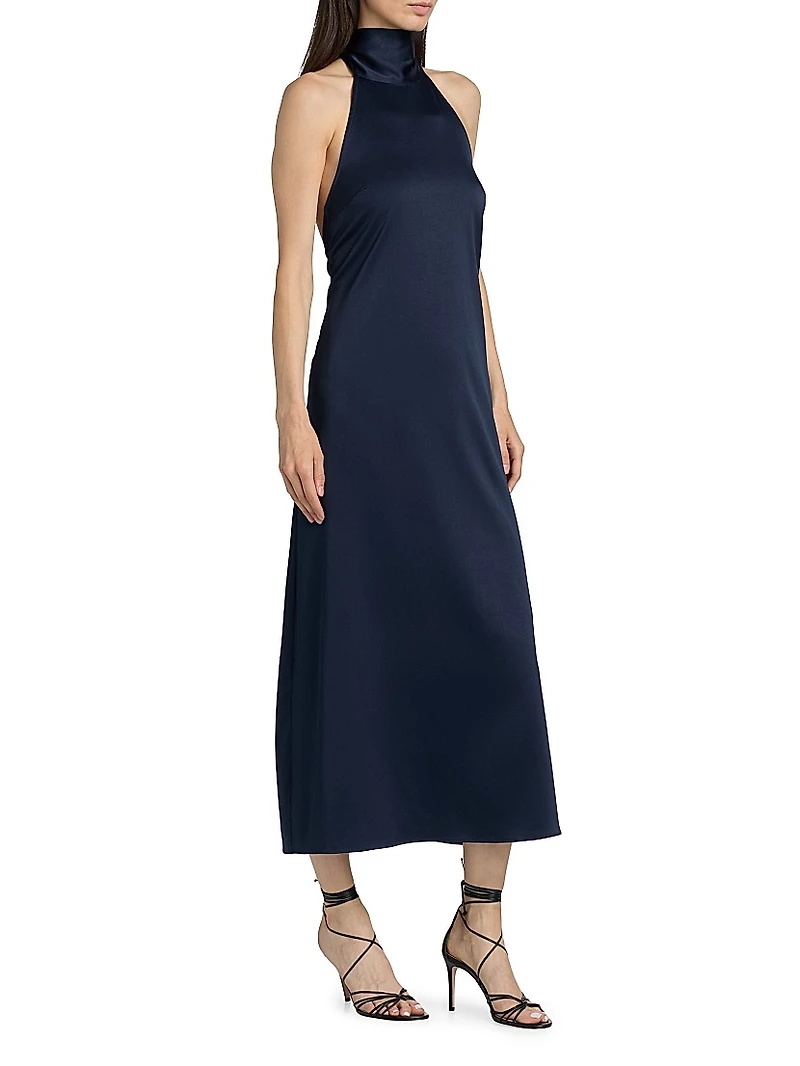 Meera Satin Midi-Dress