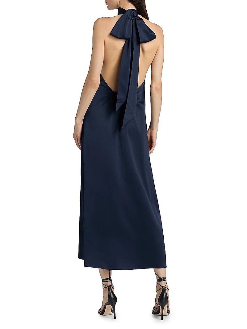 Meera Satin Midi-Dress