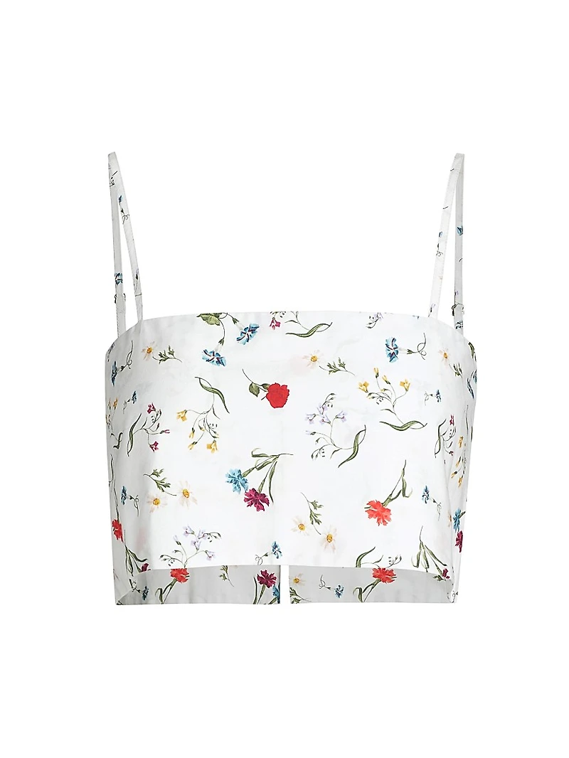 Walton Floral Cotton Crop Top
