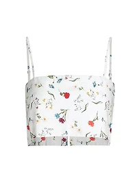 Walton Floral Cotton Crop Top