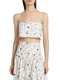 Walton Floral Cotton Crop Top