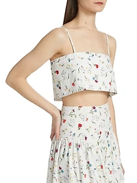 Walton Floral Cotton Crop Top
