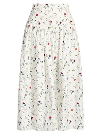 Noora Poplin Midi-Skirt