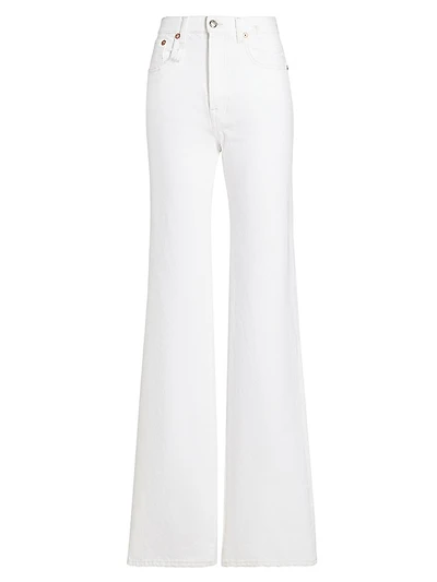 Jane Lace-Up High-Rise Flared Jeans