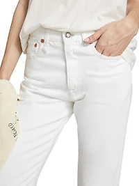 Boyfriend Denim High-Rise Straight-Leg Jeans