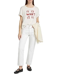 Boyfriend Denim High-Rise Straight-Leg Jeans