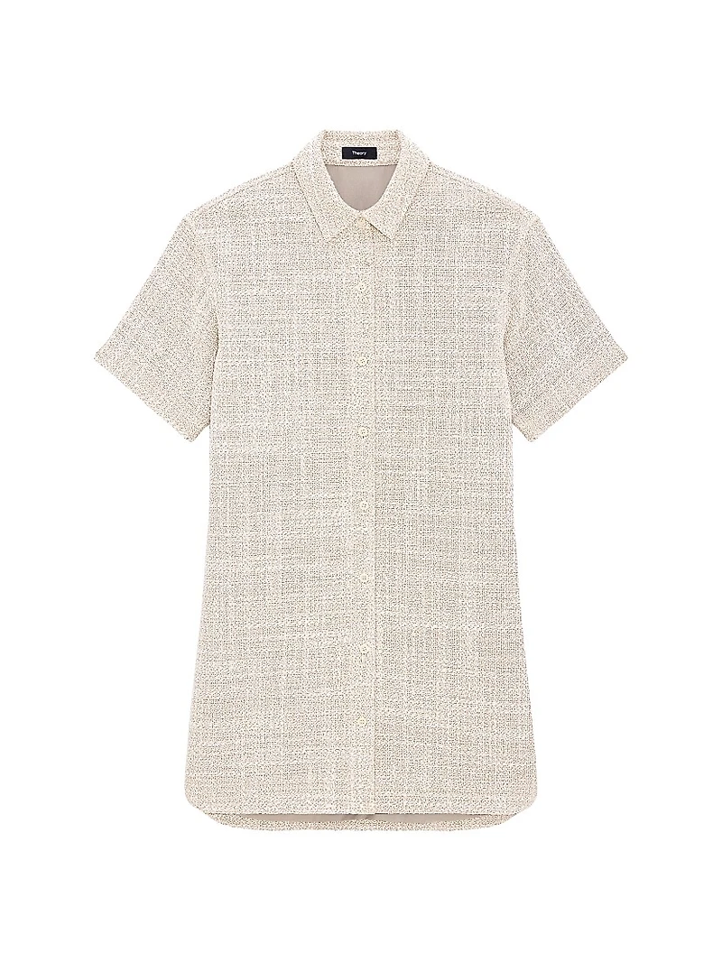 Tweed Mini Shirtdress