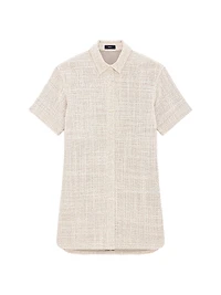 Tweed Mini Shirtdress