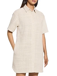 Tweed Mini Shirtdress