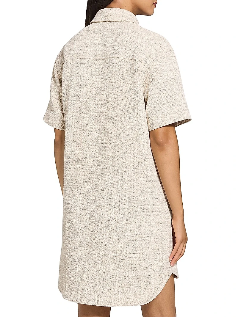 Tweed Mini Shirtdress