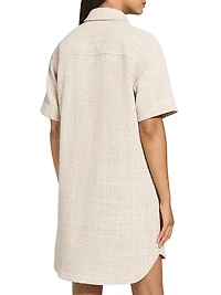 Tweed Mini Shirtdress