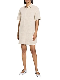 Tweed Mini Shirtdress