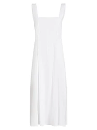 Cami Linen-Blend A-Line Midi-Dress