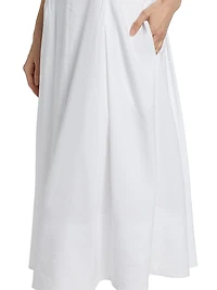 Cami Linen-Blend A-Line Midi-Dress