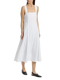 Cami Linen-Blend A-Line Midi-Dress