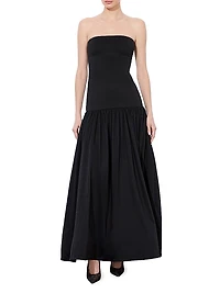 Oriana Strapless Drop-Waist Midi-Dress