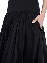 Oriana Strapless Drop-Waist Midi-Dress