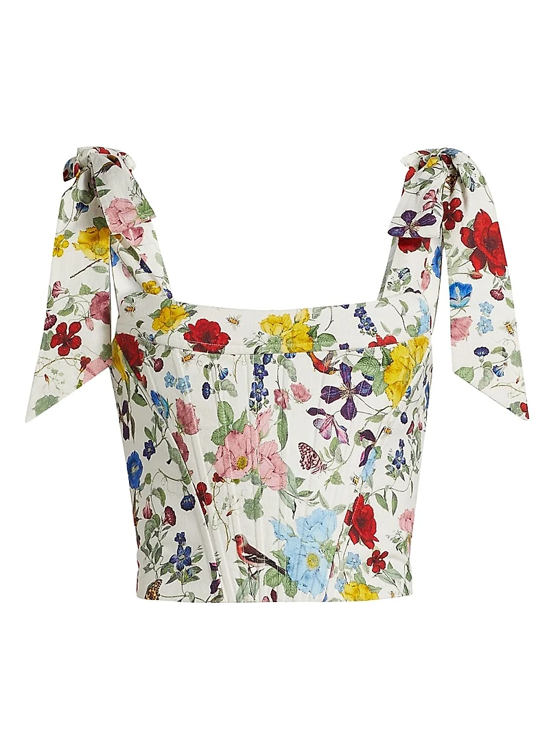 Clara Bow-Accented Bustier Top
