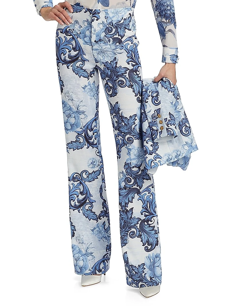 Teeny Printed Flare Bootcut Pants
