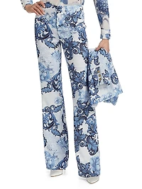 Teeny Printed Flare Bootcut Pants