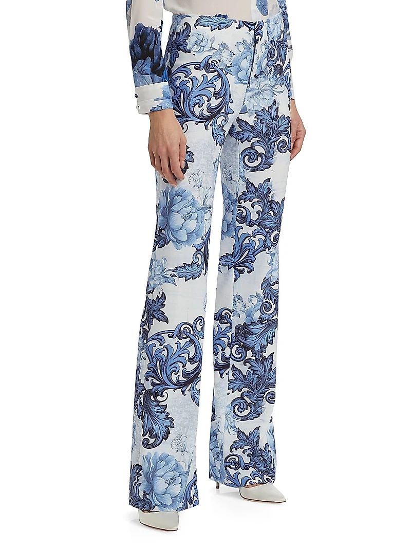 Teeny Printed Flare Bootcut Pants