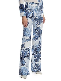 Teeny Printed Flare Bootcut Pants