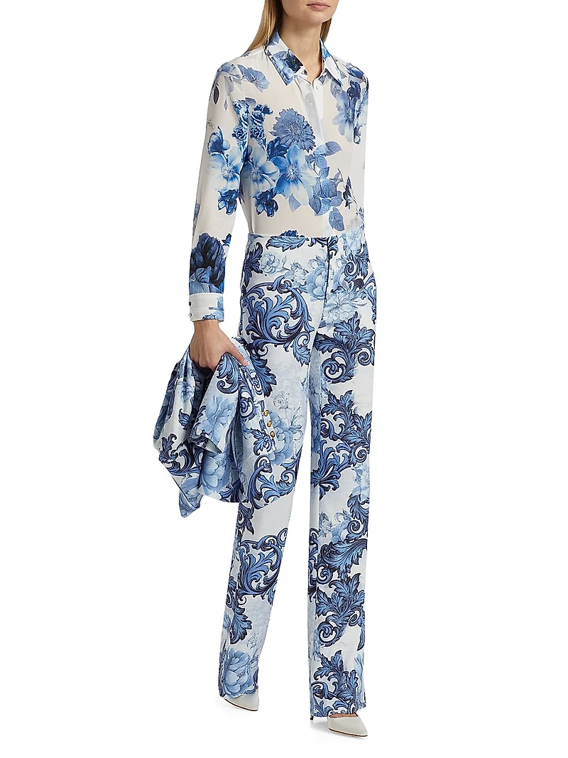 Teeny Printed Flare Bootcut Pants