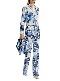 Teeny Printed Flare Bootcut Pants