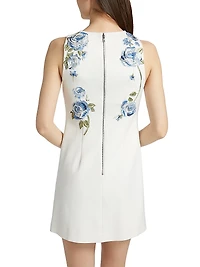 Clyde Embellished Floral Shift Minidress