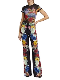 Tess Floral Semi-Sheer T-Shirt