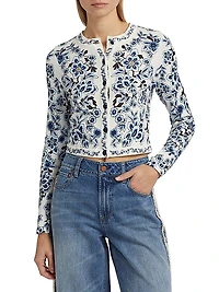 Carson Floral Cotton Cardigan