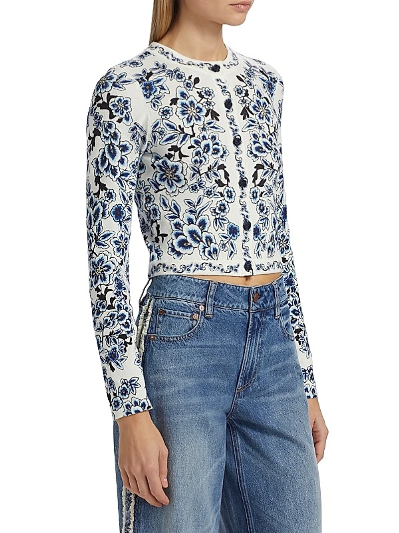 Carson Floral Cotton Cardigan