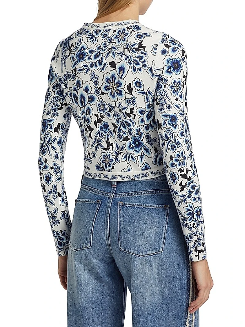 Carson Floral Cotton Cardigan
