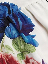 Claire Floral Puff-Sleeve Mini Shirtdress