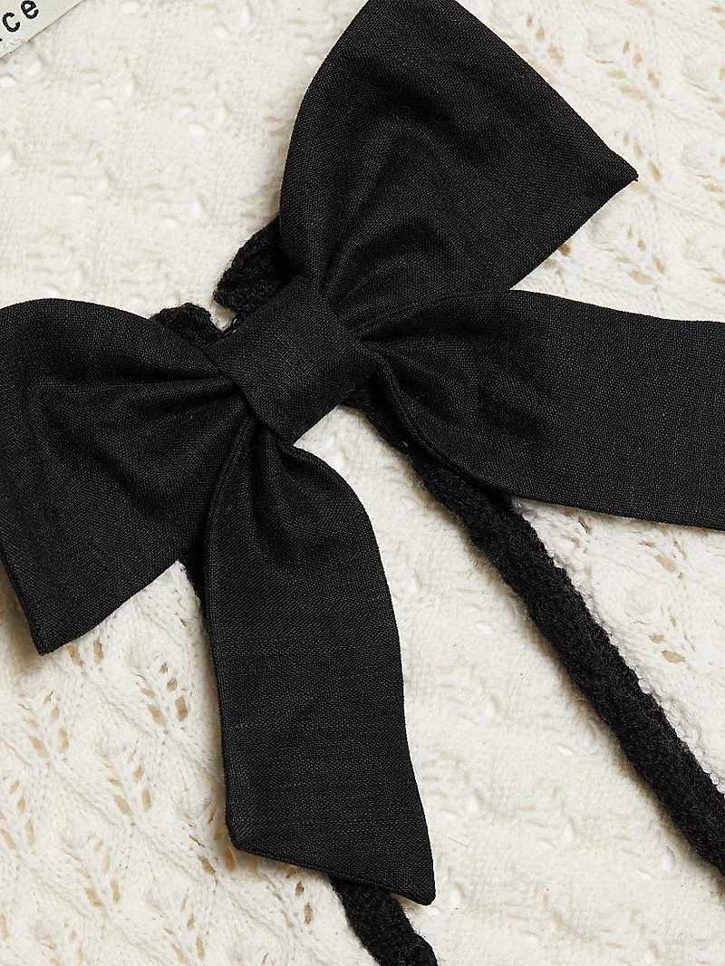 Dannie Bow Knit Cropped Cardigan