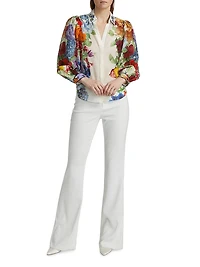 Roanne Floral Cotton-Silk Blouse