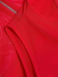 Bandeau Sleeveless Sheer Crewneck Bodysuit