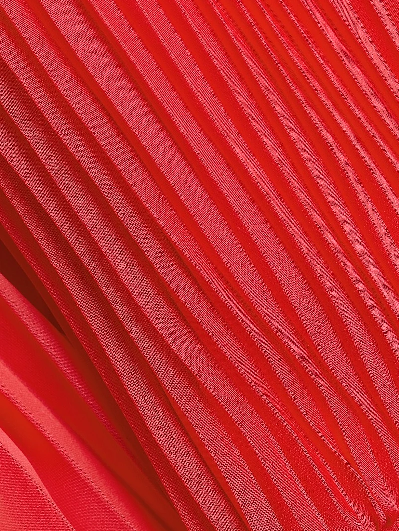 Shirred Ruffle Floor-Length Gown