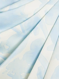 Gathered Floral Strapless Gown