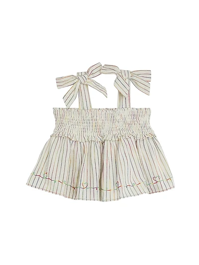 Little Girl's & Rainbow Stripe Top