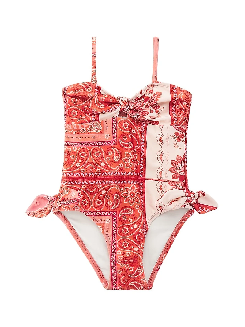 Little Girl's & Bandana One-Piece Swimsuit